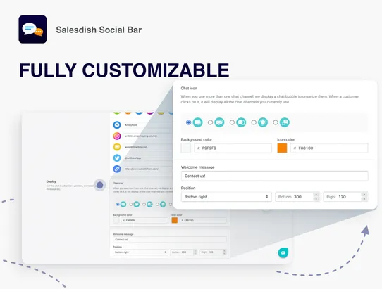 Salesdish Social Bar screenshot