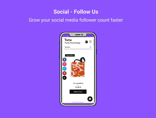 Social Follow Us screenshot