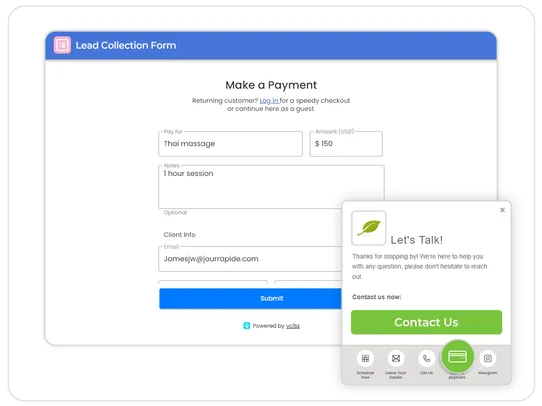 Lead Collection Form screenshot