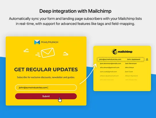 Mailchimp Forms by MailMunch screenshot