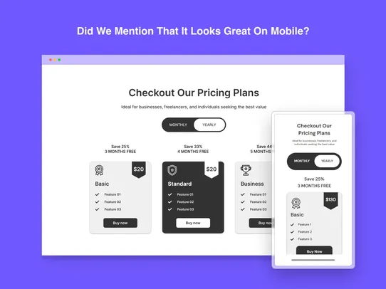 Pricing Plans Templates screenshot