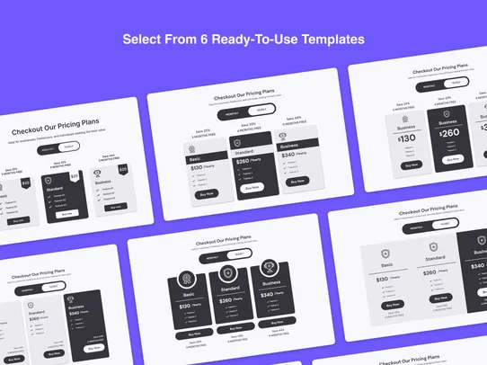 Pricing Plans Templates screenshot