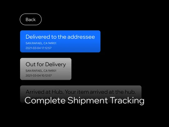 Track: Order Tracking Page screenshot