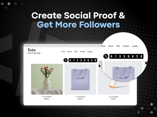 X (Twitter) Followers Counter screenshot