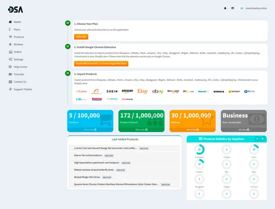 DSA: Product &amp; Review Importer screenshot