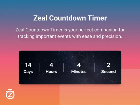 Zeal Countdown Timer screenshot