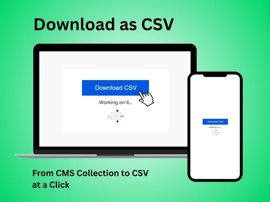 Download as CSV screenshot