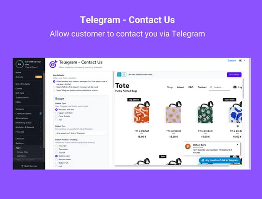 Telegram - Contact Us screenshot