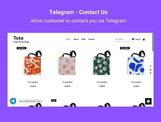 Telegram - Contact Us screenshot