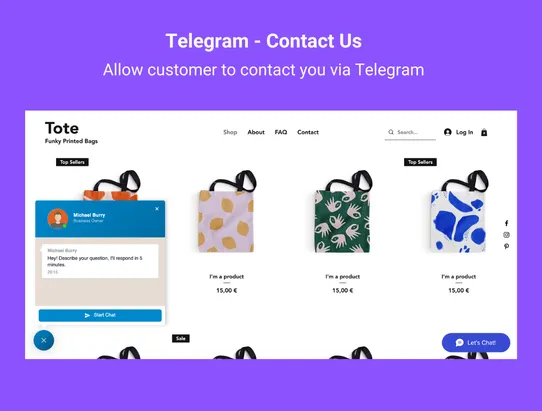 Telegram - Contact Us screenshot