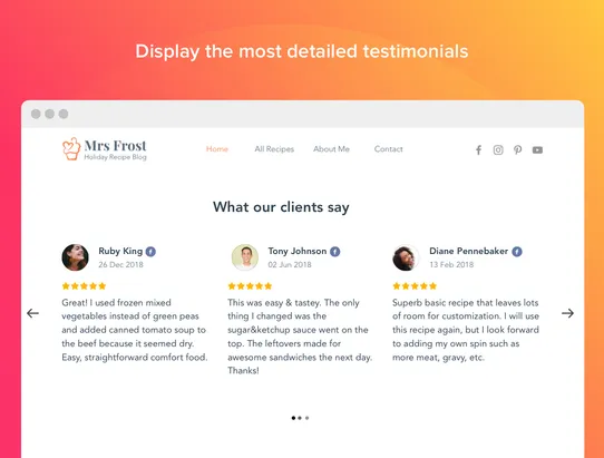 Testimonials Slider screenshot