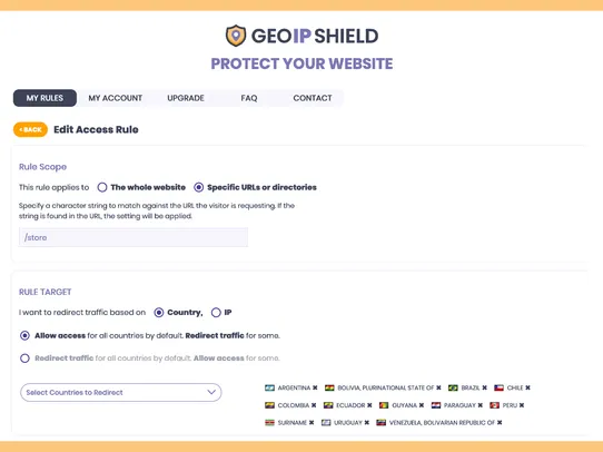 GeoIPShield screenshot