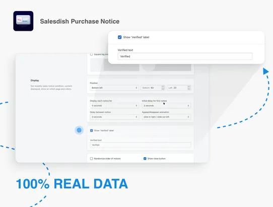 Salesdish Purchase Notice screenshot