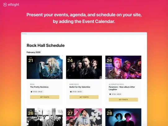 Event Calendar by Elfsight screenshot