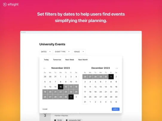 Event Calendar by Elfsight screenshot