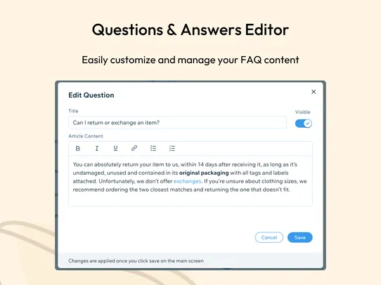 FAQ Widget: Help Center &amp; more screenshot