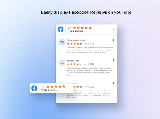 Facebook Reviews screenshot