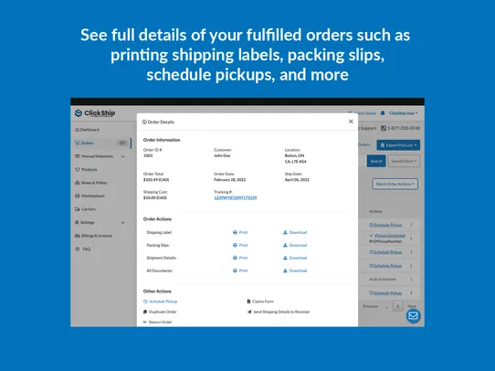 ClickShip – Shipping Platform screenshot