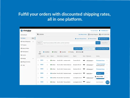 ClickShip – Shipping Platform screenshot