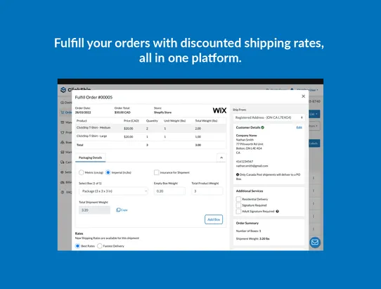 ClickShip – Shipping Platform screenshot