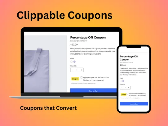 Product Page Coupons screenshot