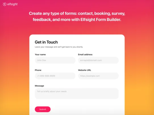 Form Builder by Elfsight screenshot