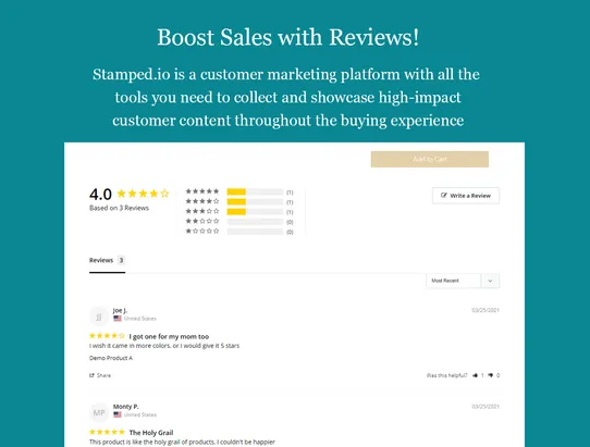 Stamped Product Reviews - PoCo screenshot