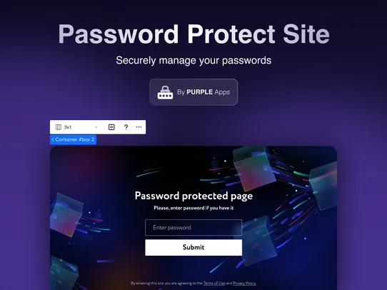 Password Protected Page screenshot