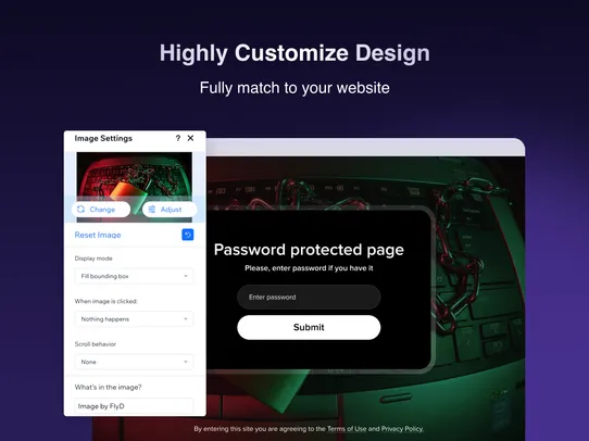 Password Protected Page screenshot