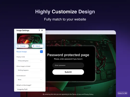 Password Protected Page screenshot