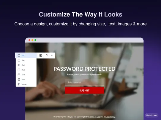 Password Protected Page screenshot