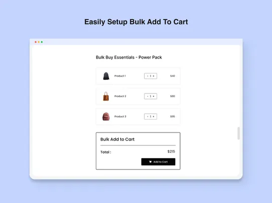 Bulk Add To Cart screenshot