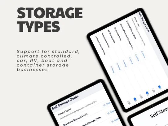 Self Storage Quote screenshot