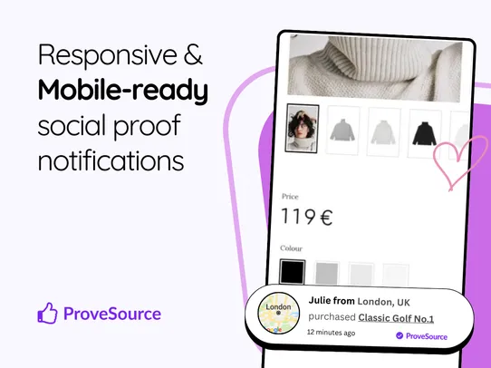 ProveSource Sales Popups screenshot