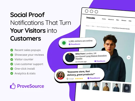 ProveSource Sales Popups screenshot