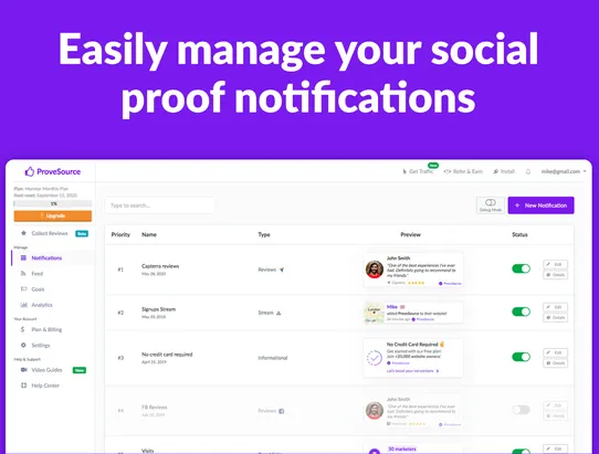 ProveSource Social Proof screenshot