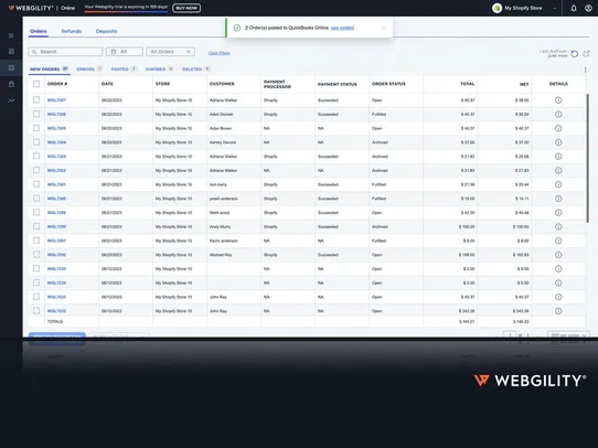 Webgility QuickBooks Sync screenshot