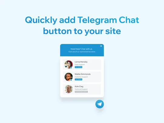 Telegram: Start Chat Button screenshot