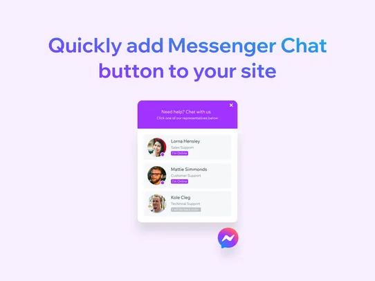 Messenger: Start Chat Button screenshot