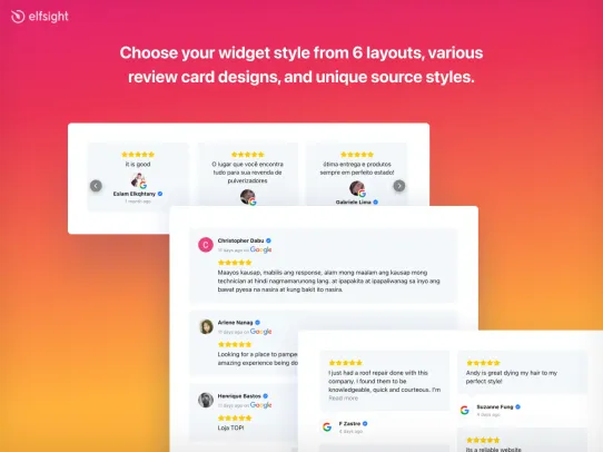 Google Reviews by Elfsight screenshot