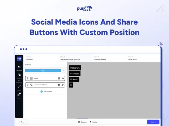 Social Media Buttons screenshot