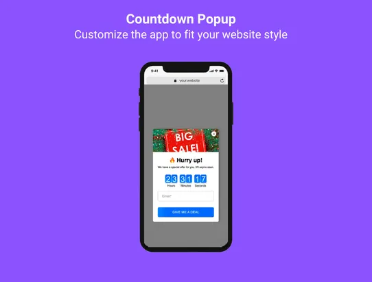 Countdown Popup: Clock Counter screenshot