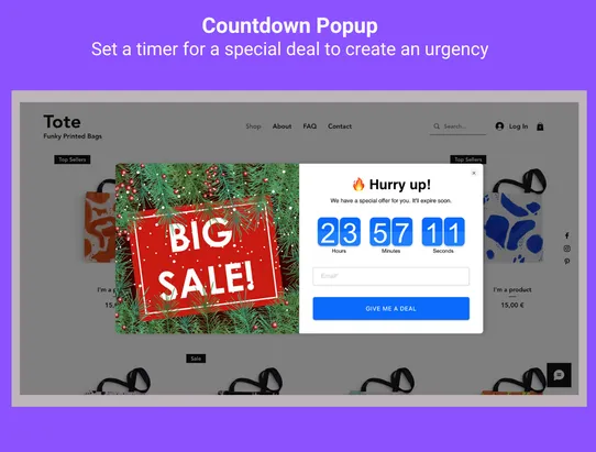 Countdown Popup: Clock Counter screenshot