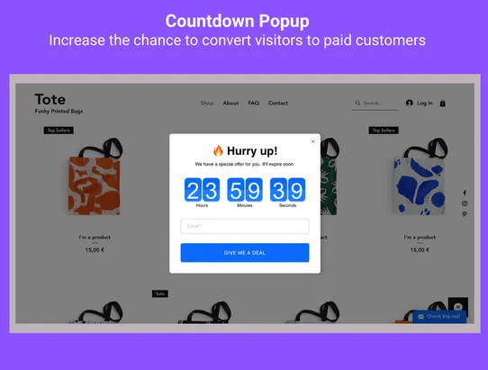 Countdown Popup: Clock Counter screenshot