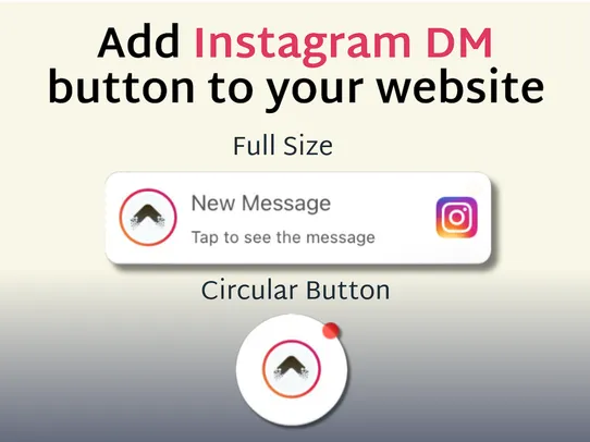 Instagram DM Button screenshot