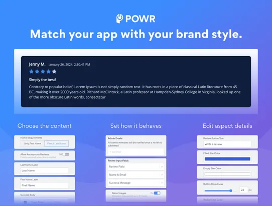 POWR Star Ratings &amp; Reviews screenshot