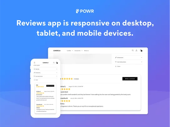 Product Reviews screenshot