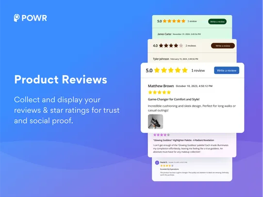 Product Reviews screenshot