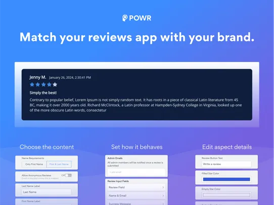 Product Reviews screenshot