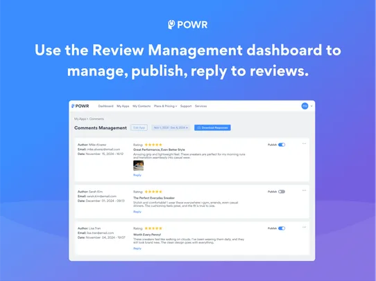 Product Reviews screenshot